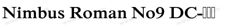 Nimbus Roman No9 DC字体转换